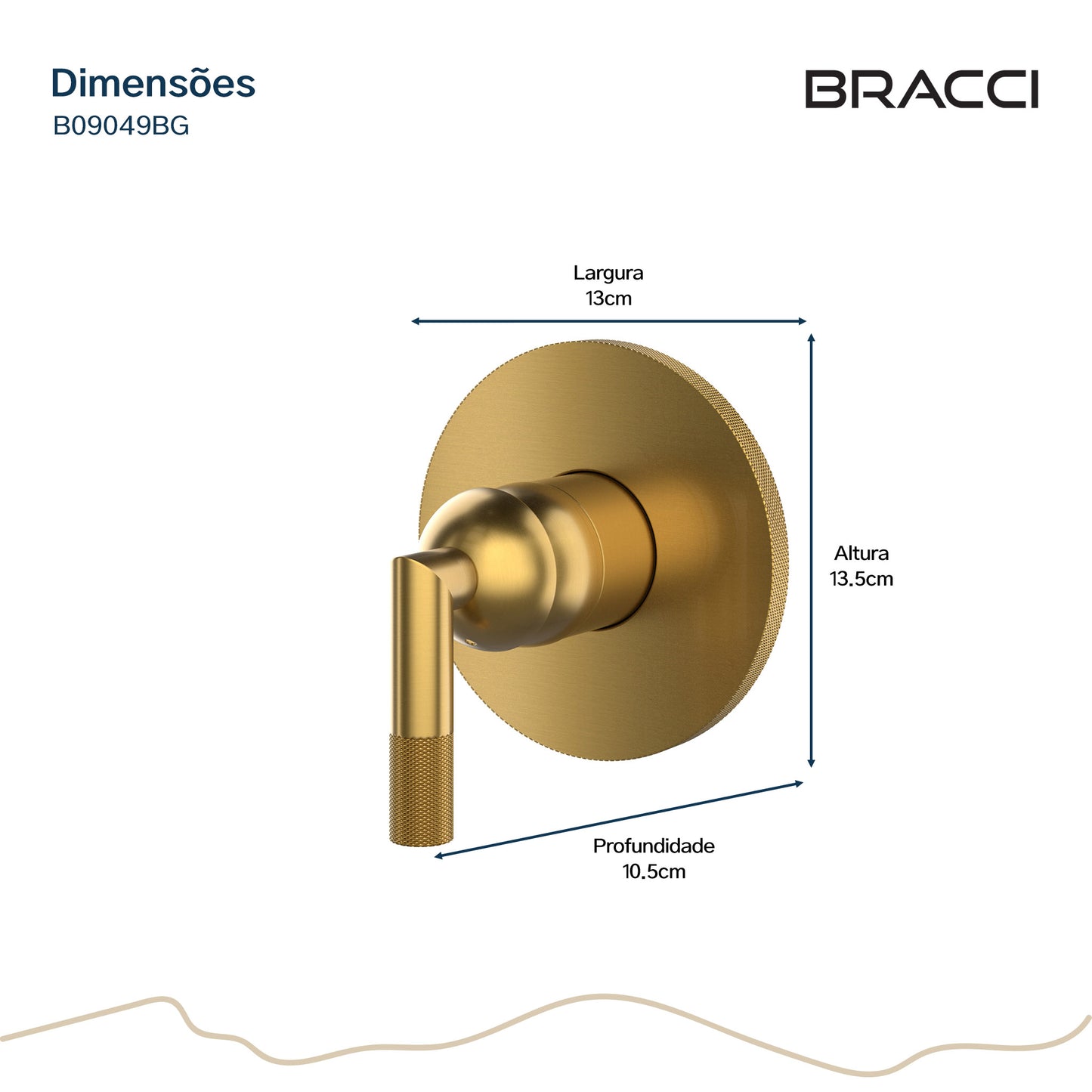 ACABAMENTO MONOCOMANDO DUCHA HIGIÊNICA ARIA DOURADO ESCOVADO