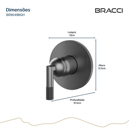 ACABAMENTO MONOCOMANDO DUCHA HIGIÊNICA ARIA GRAFITE ESCOVADO