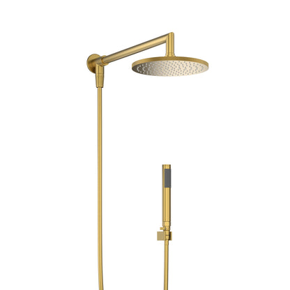 Chuveiro Parede com Desviador Aria Dourado Escovado