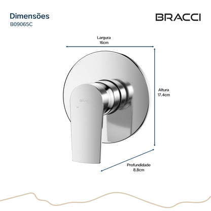 ACABAMENTO MONOCOMANDO CHUVEIRO DOCOL 3/4 CROMADO