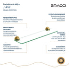 PRATELEIRA VIDRO ARIA DOURADO ESCOVADO