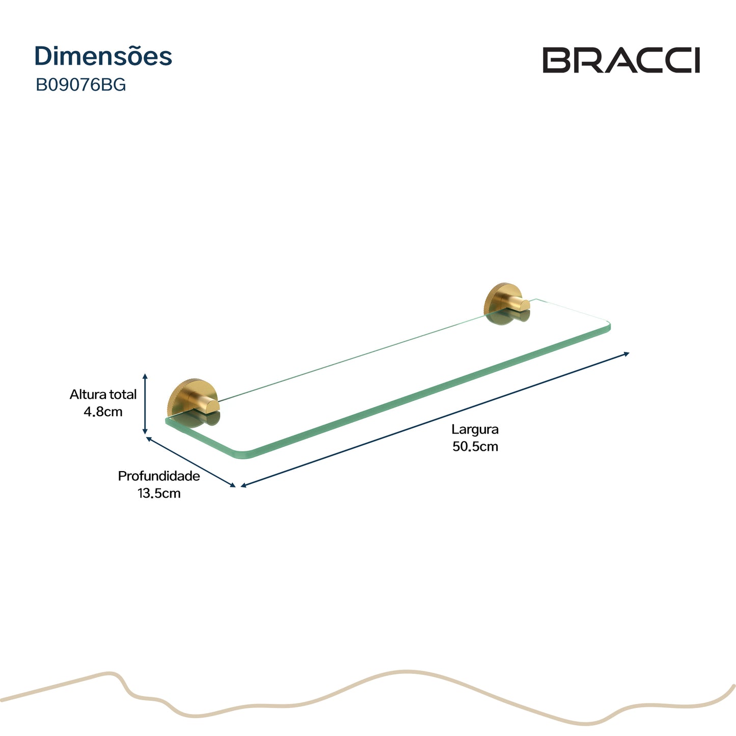 PRATELEIRA VIDRO ARIA