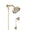 CHUVEIRO ST CLAIRE COM DESVIADOR CHAMPAGNE GOLD