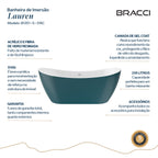 BANHEIRA DE IMERSÃO LAUREN S 1.80 M VERDE