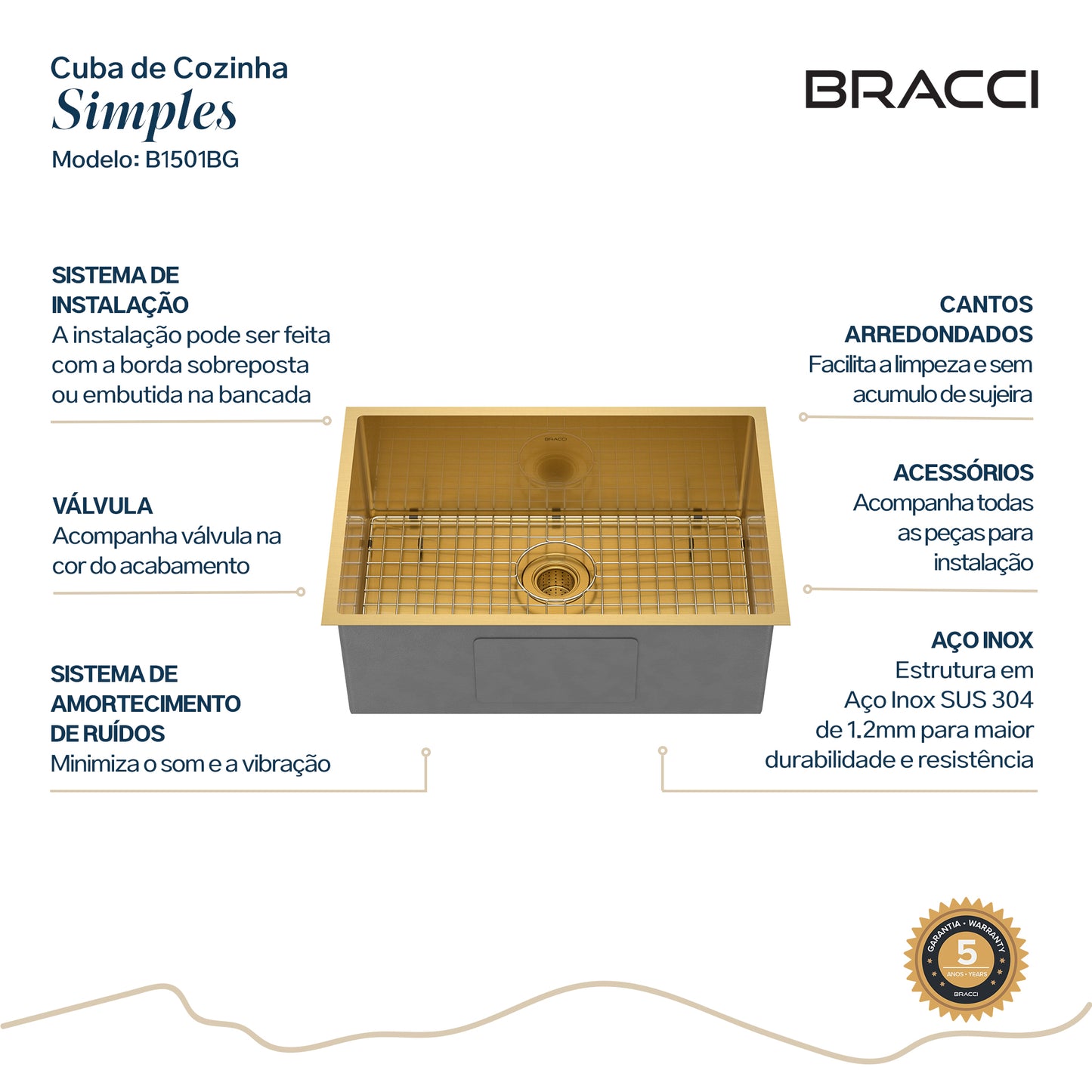 CUBA DE COZINHA 67CM