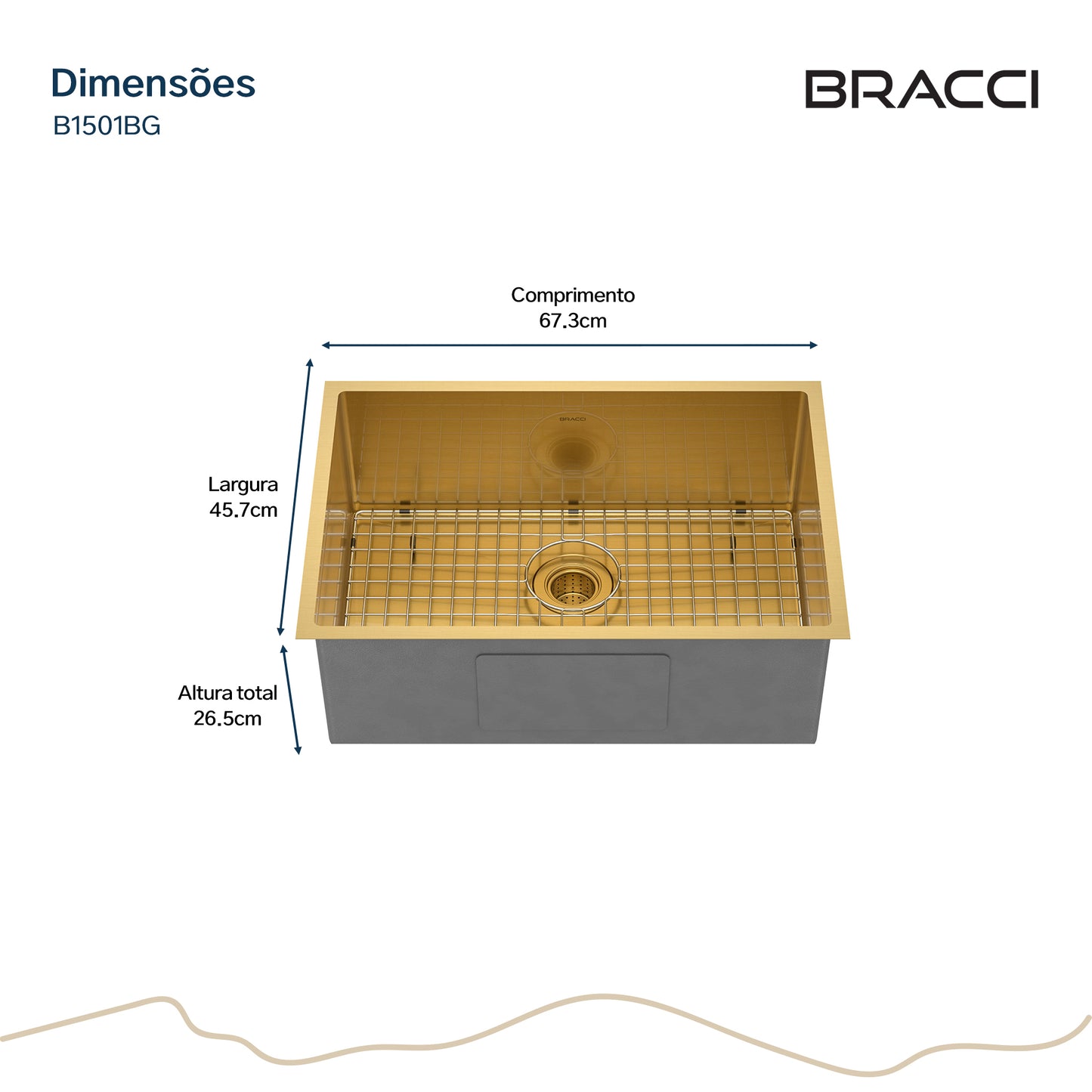 CUBA DE COZINHA 67CM