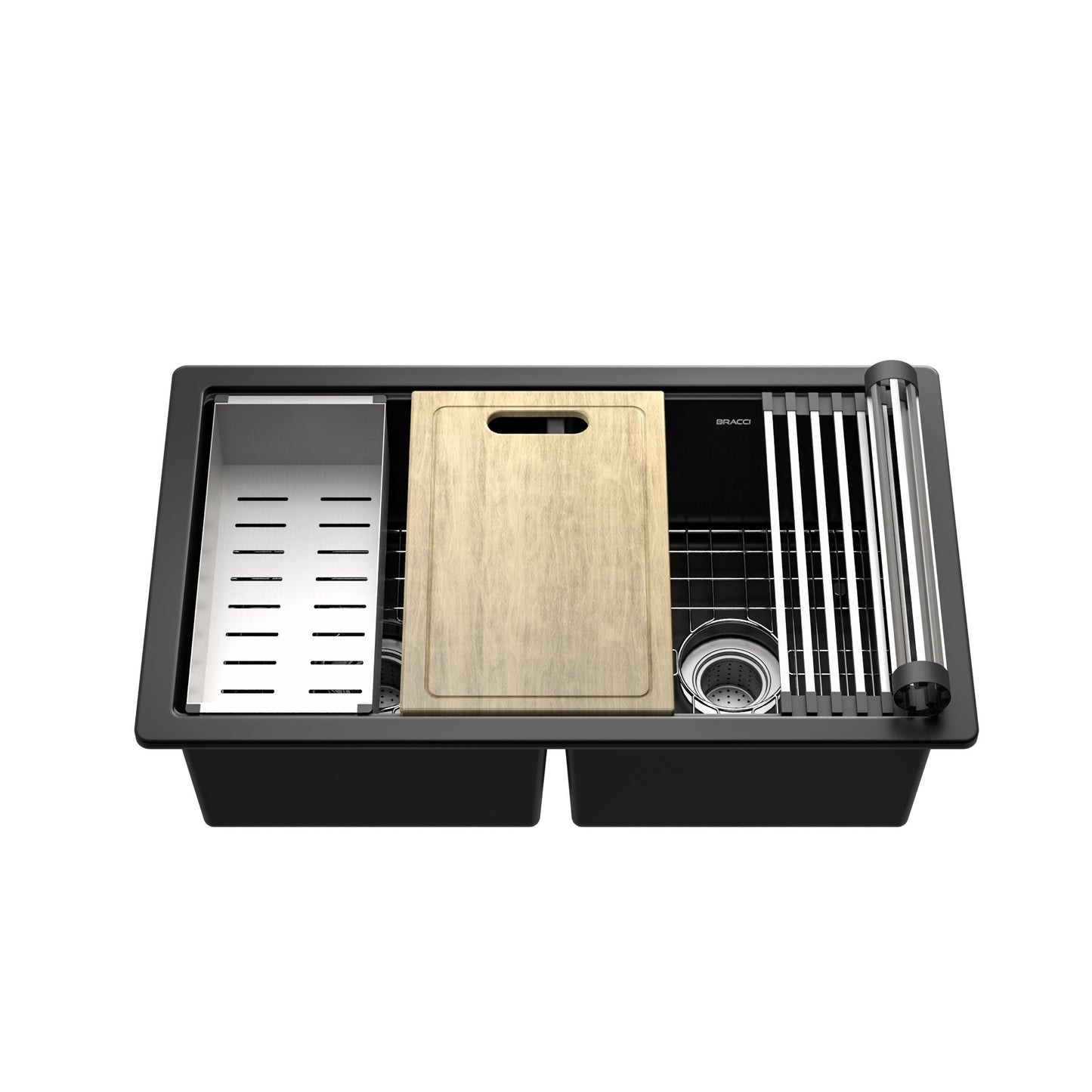 CUBA DE COZINHA DUPLA QUARTZO  79CM