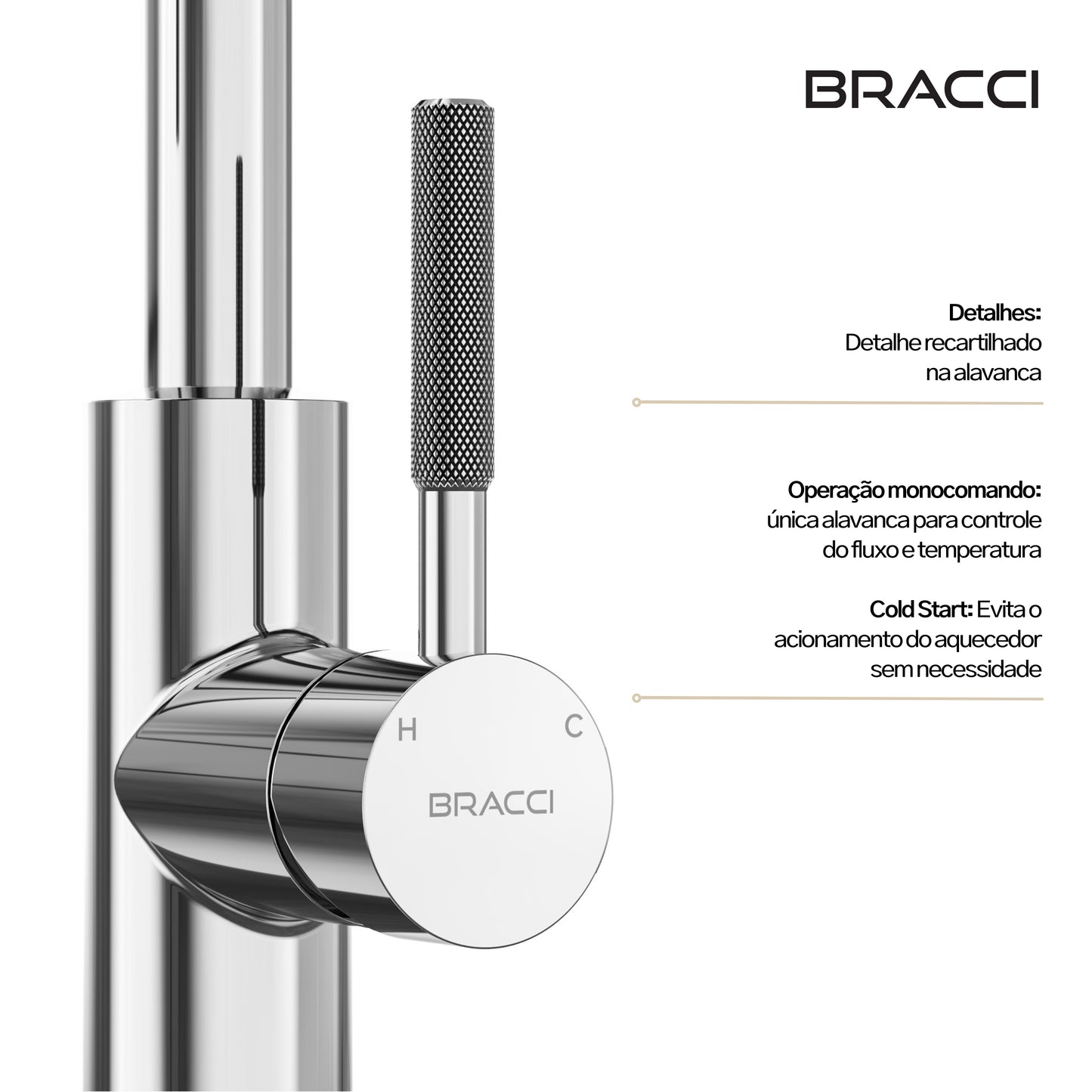 TORNEIRA MONOCOMANDO Q/F ST LOUISE PLUS CROMADO