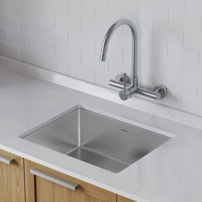 TORNEIRA MONOCOMANDO Q/F DE PAREDE ST LOUISE PLUS AÇO ESCOVADO