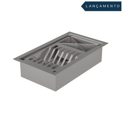 CALHA ÚMIDA AÇO ESCOVADO