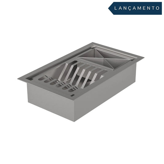 CALHA ÚMIDA AÇO ESCOVADO