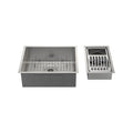 KIT CUBA DE COZINHA 54 CM + CALHA ORGANIZADORA AÇO ESCOVADO