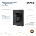 ACABAMENTO MONOCOMANDO CHUVEIRO COM DESVIADOR PRETO PVD