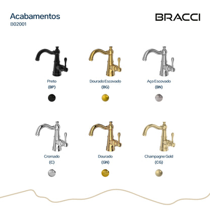 TORNEIRA MONOCOMANDO Q/F ST CLAIRE  PRETO PVD