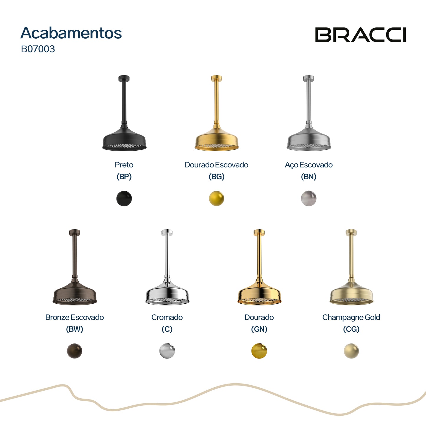 CHUVEIRO DE TETO AÇO ESCOVADO