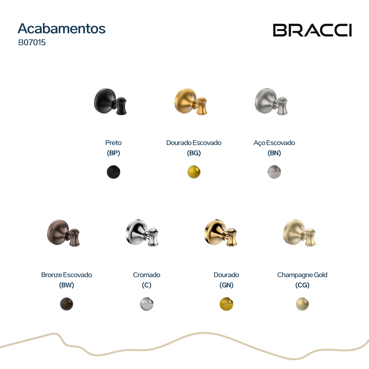 GANCHO SIMPLES ST CLAIRE DOURADO NANOTECNOLOGIA
