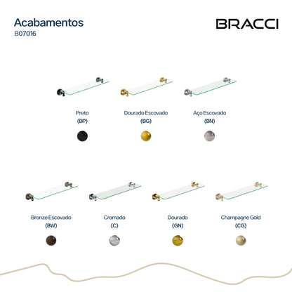 PRATELEIRA VIDRO PRETO