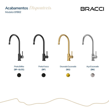 TORNEIRA MONOCOMANDO Q/F ST LOUISE BASIC PRETO