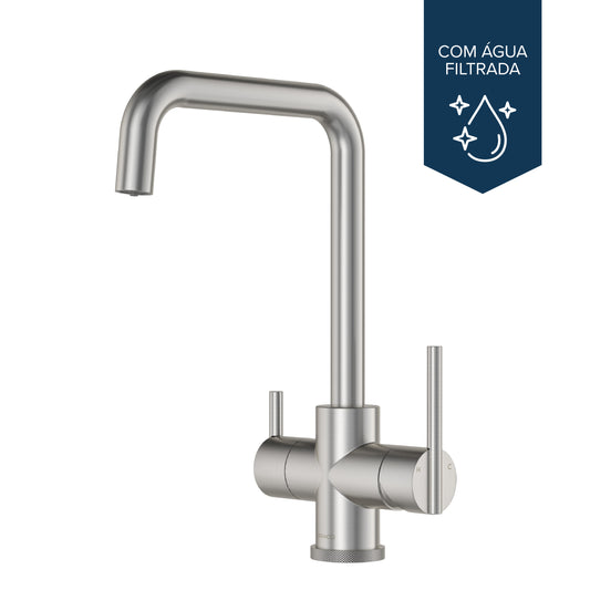 MISTURADOR COZINHA FILTRO ARIA BASIC AÇO ESCOVADO