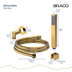 KIT DESVIADOR CHUVEIRO DE TETO MODERNO DOURADO