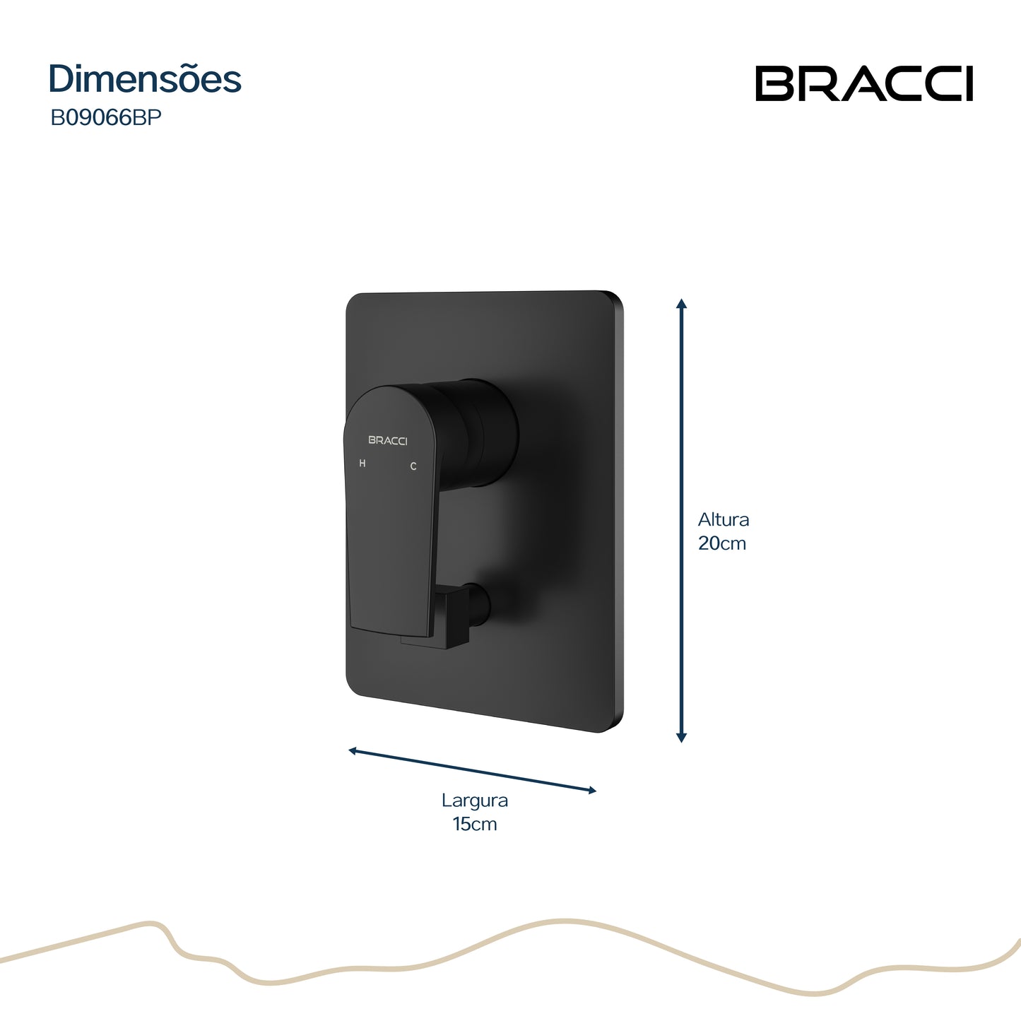 ACABAMENTO MONOCOMANDO CHUVEIRO COM DESVIADOR PRETO PVD