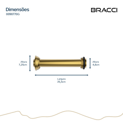 TUBO DE LIGAÇÃO VASO SANITÁRIO DOURADO ESCOVADO