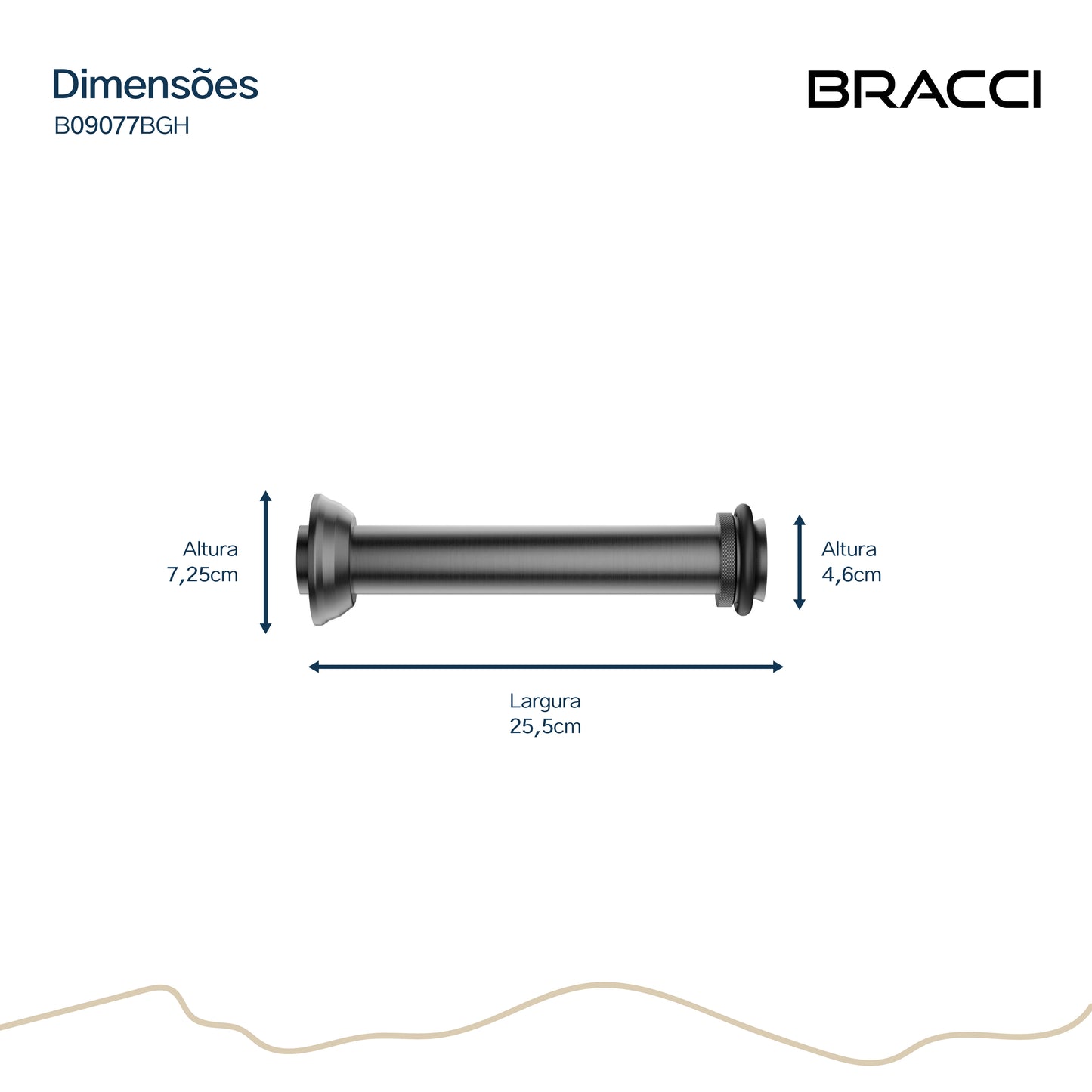TUBO DE LIGAÇÃO VASO SANITÁRIO GRAFITE ESCOVADO