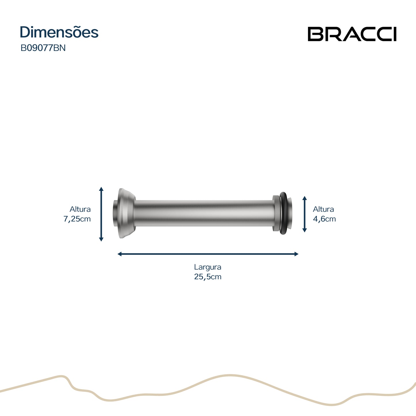 TUBO DE LIGAÇÃO VASO SANITÁRIO AÇO ESCOVADO