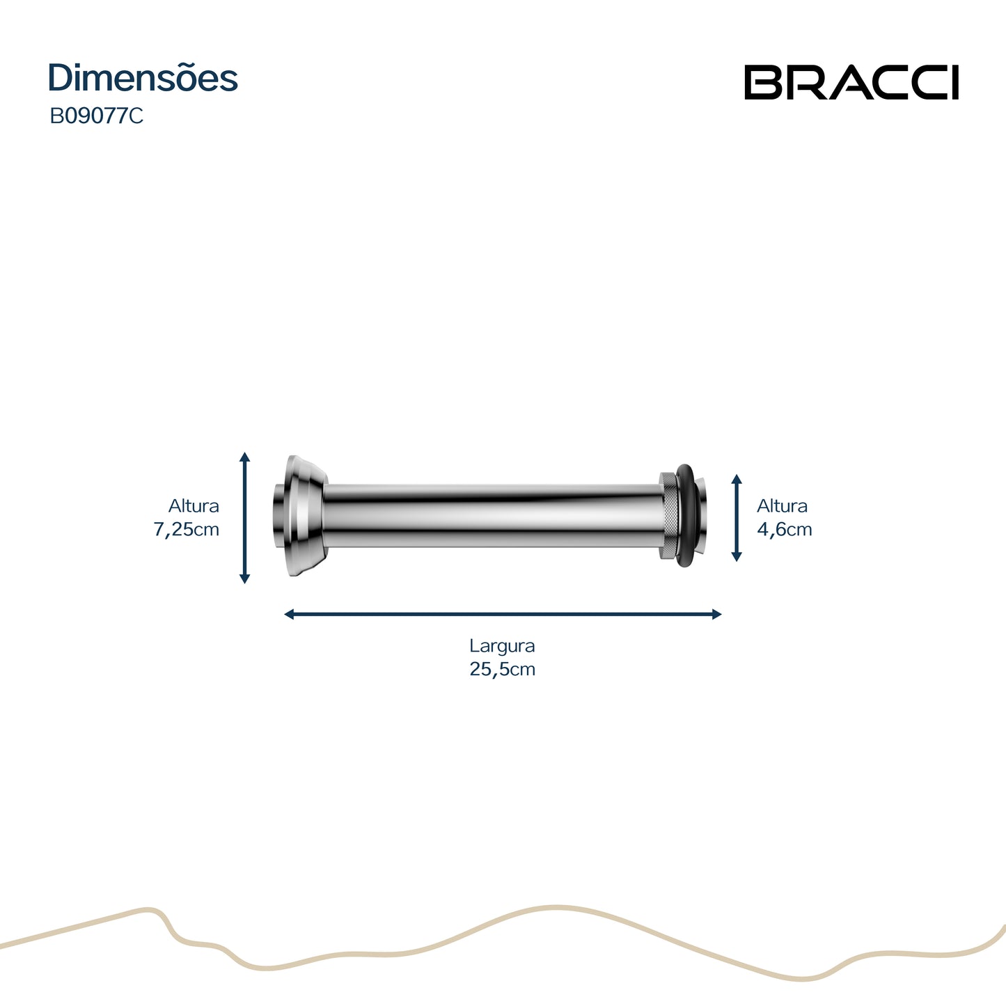TUBO DE LIGAÇÃO VASO SANITÁRIO CROMADO