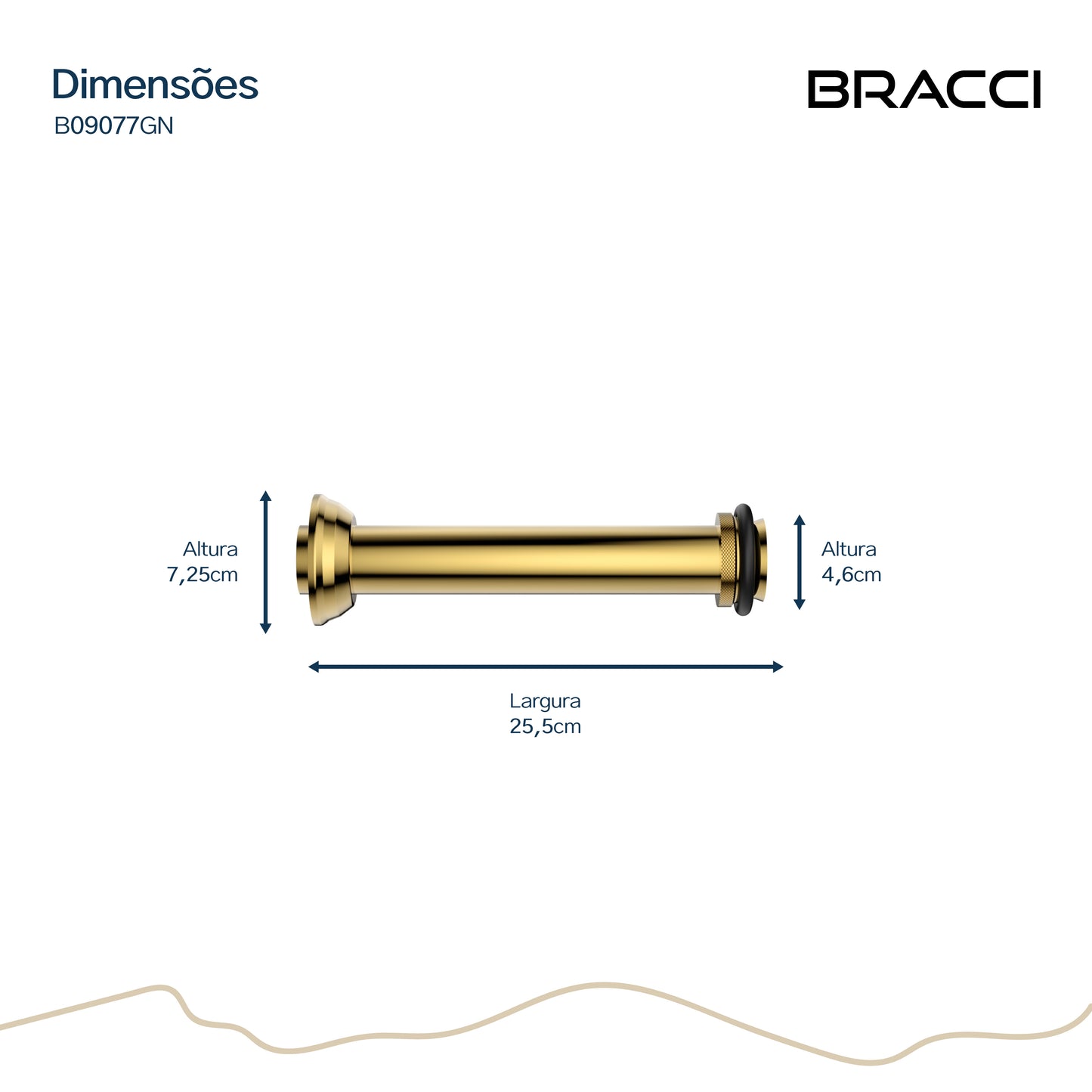 TUBO DE LIGAÇÃO VASO SANITÁRIO DOURADO NANOTECNOLOGIA