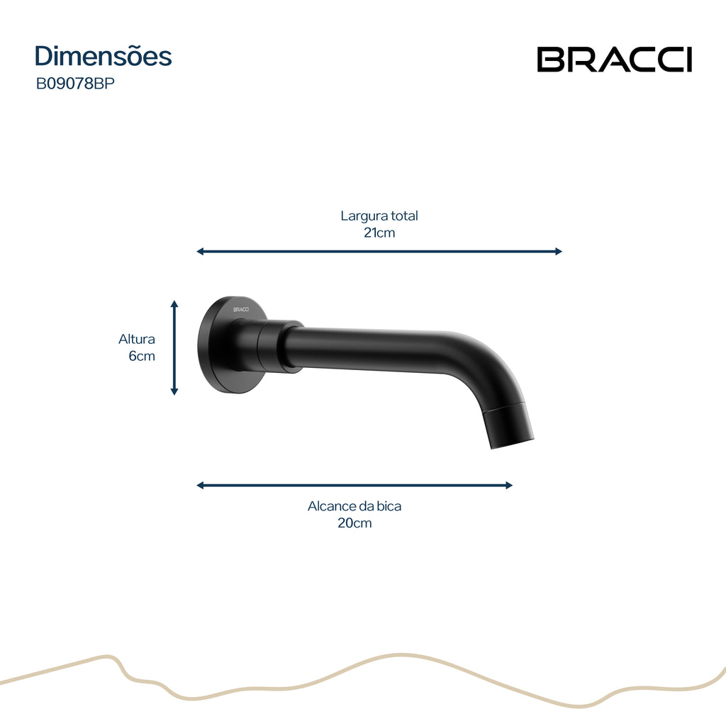 BICA PARA BANHEIRA PRETO PVD