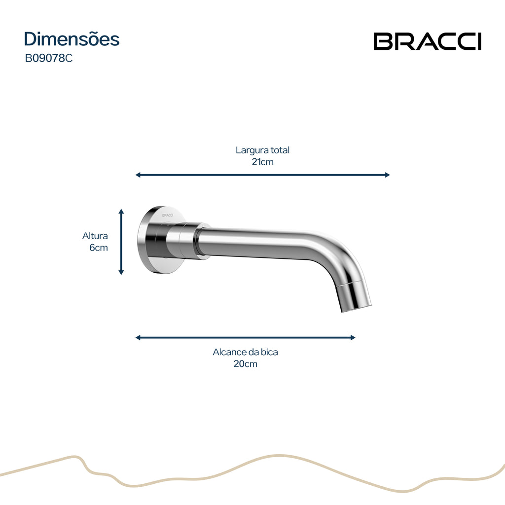 BICA PARA BANHEIRA CROMADO