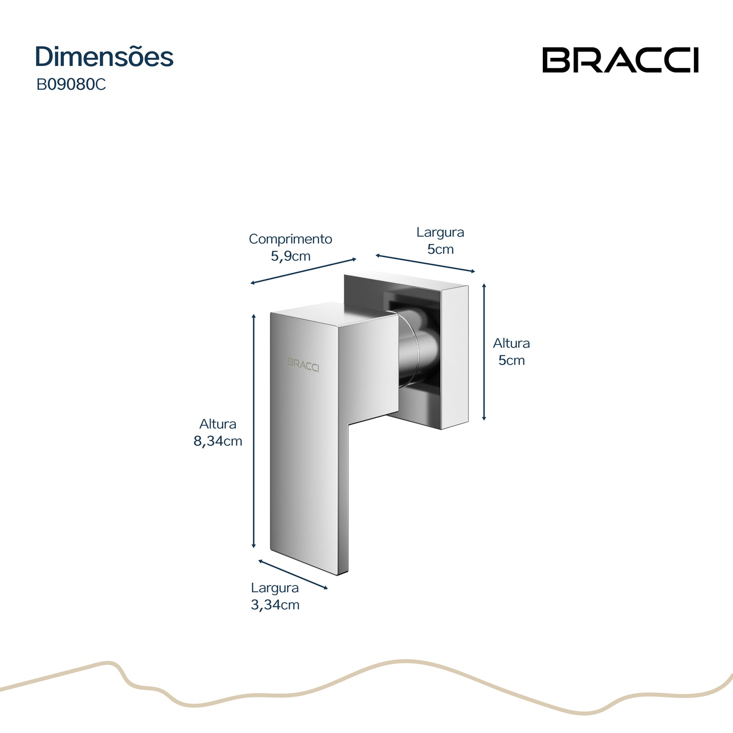 ACABAMENTO DE REGISTRO CROMADO