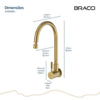 TORNEIRA PAREDE ÁGUA FRIA ST LOUISE BASIC DOURADO ESCOVADO