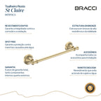 TOALHEIRO ROSTO BARRA ST CLAIRE CHAMPAGNE GOLD