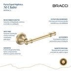PORTA PAPEL HIGIENICO ST CLAIRE CHAMPAGNE GOLD