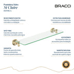 PRATELEIRA VIDRO CHAMPAGNE GOLD
