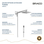 CHUVEIRO COM DESVIADOR CROMADO VENZA