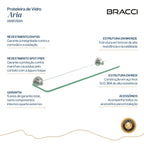 PRATELEIRA VIDRO ARIA AÇO ESCOVADO