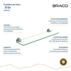 PRATELEIRA VIDRO ARIA CROMADO