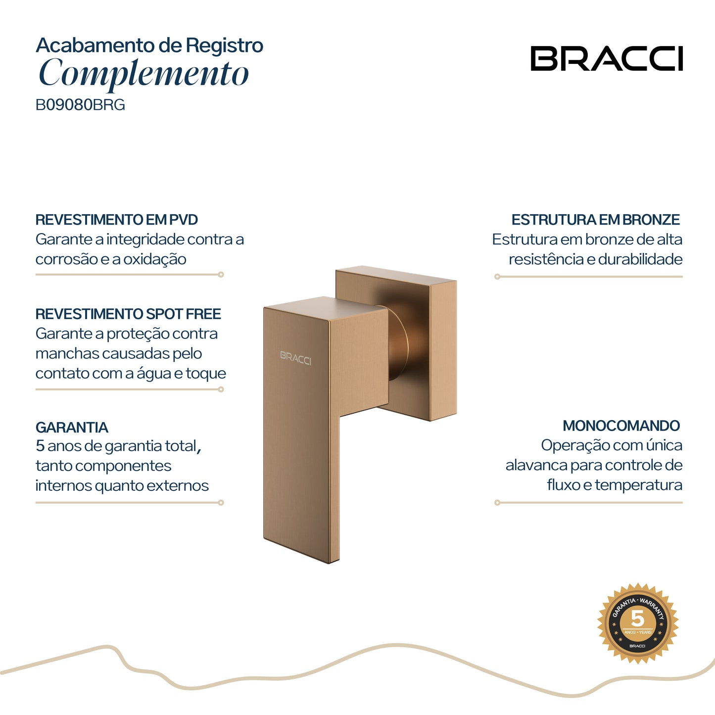 ACABAMENTO DE REGISTRO ROSE ESCOVADO