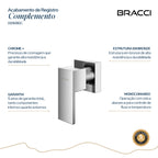 ACABAMENTO DE REGISTRO AÇO  ESCOVADO