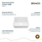 CUBA FARM SINK EM FIRECLAY 60CM