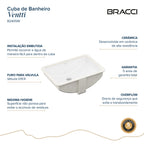 CUBA VENTTI DE EMBUTIR 51CM BRANCO BRILHO