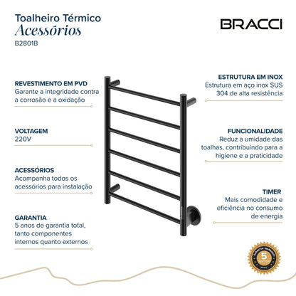 Toalheiro Térmico Preto