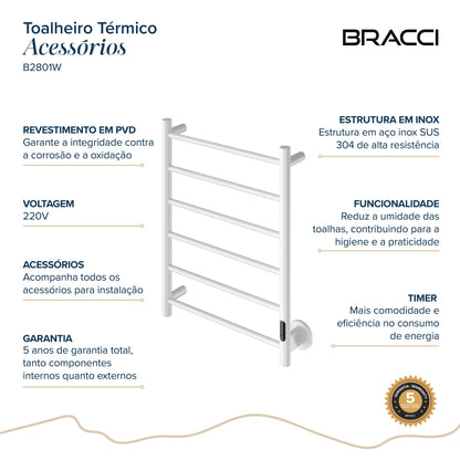 Toalheiro Térmico Branco