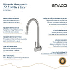 TORNEIRA PAREDE ÁGUA FRIA ST LOUISE BASIC AÇO ESCOVADO