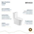 BACIA SANITÁRIA MONOBLOCO FIORA BRANCA