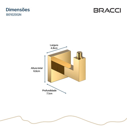 GANCHO SIMPLES DOURADO NANOTECNOLOGIA VERCCI