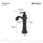 MISTURADOR MONOCOMANDO PRETO FOSCO ST CLAIRE PVD